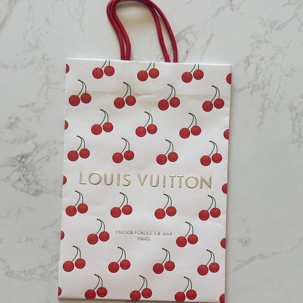 Never used. Just opened for photo. Louis Vuitton Mercari shopping bag cherries